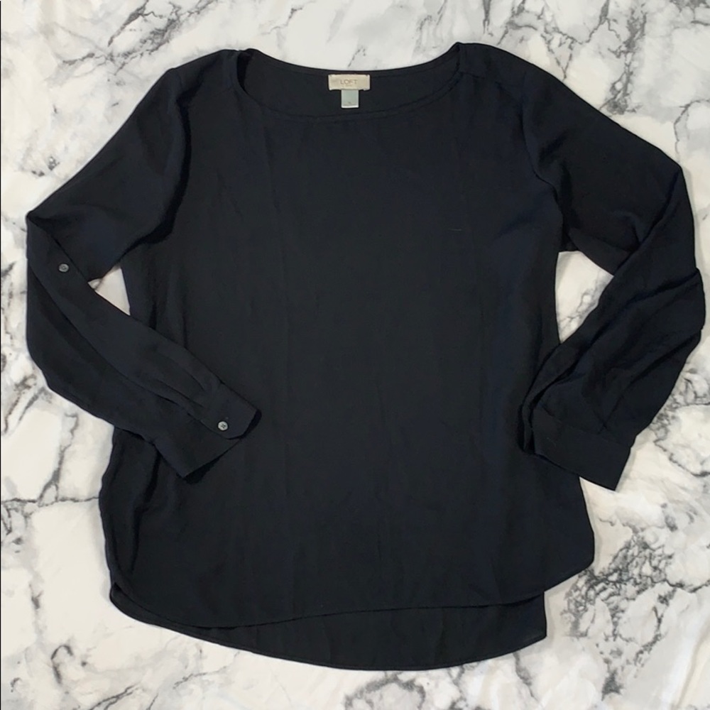 Loft black dress top